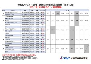 訂正【追加募集】R5.7~8月空き人数のサムネイル